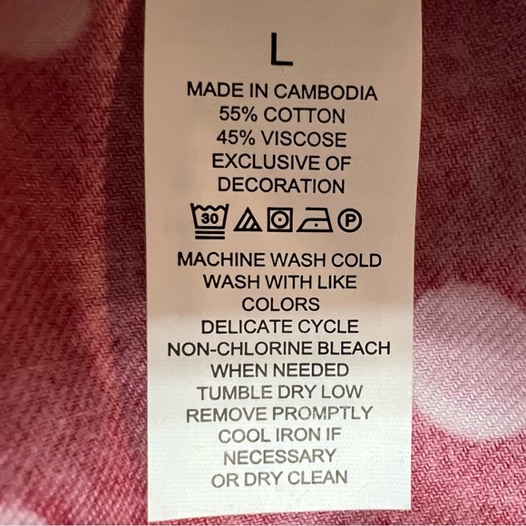 Kate Spade 3 Piece Flannel Red & Pink Polka Dot Pajama Set. Size Large. NWT. - Picture 13 of 14